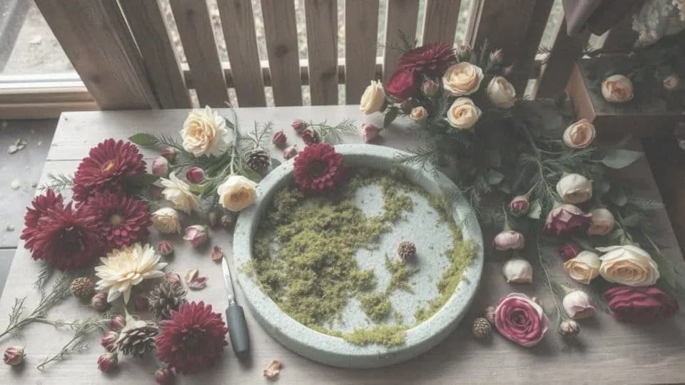 Jak zrobić okrągły stroik na cmentarz - krok po kroku z emocjami